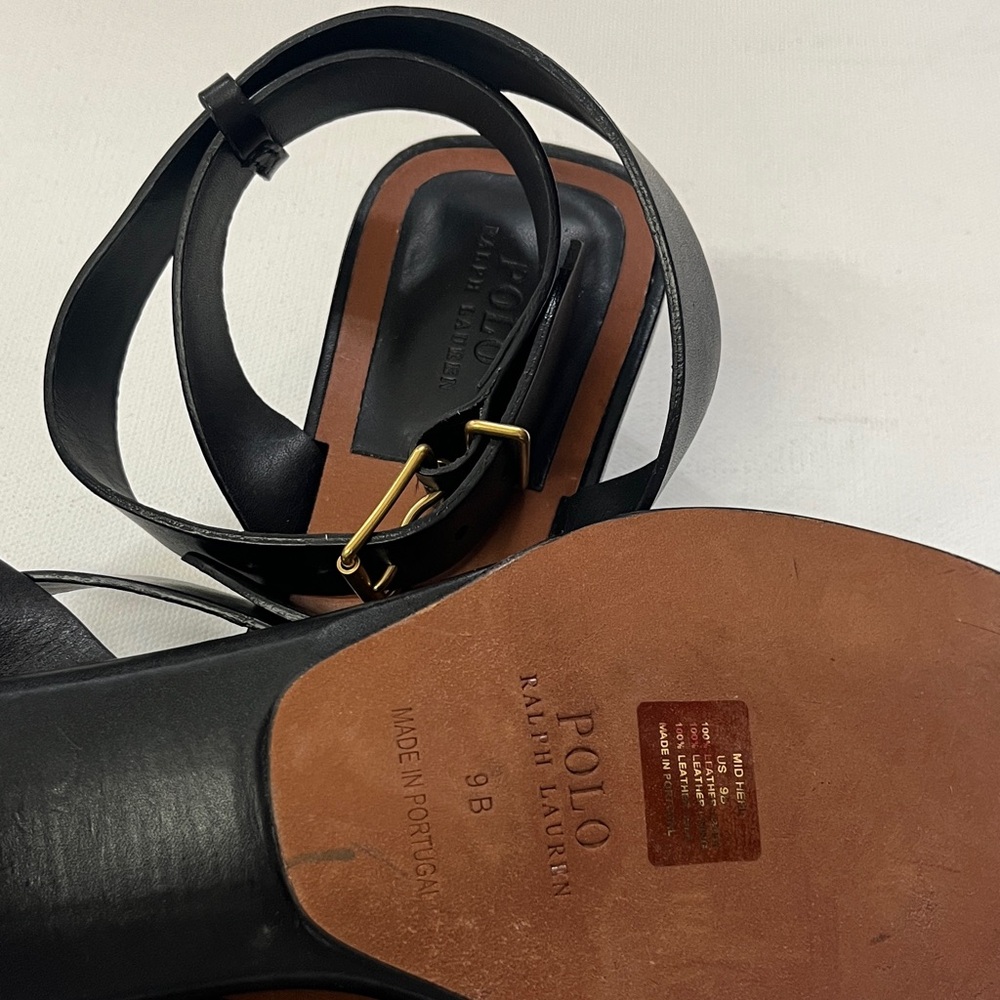 Polo by Ralph Lauren Black and Brown Sandals - Picture 4 of 6